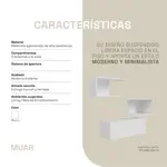 Rack Flotante De Tv Blanco Con 3 Posiciones Ajustable De 135-174cm