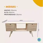 Mesa Rack Auxiliar Ratona Tv 120 Nordico Puerta