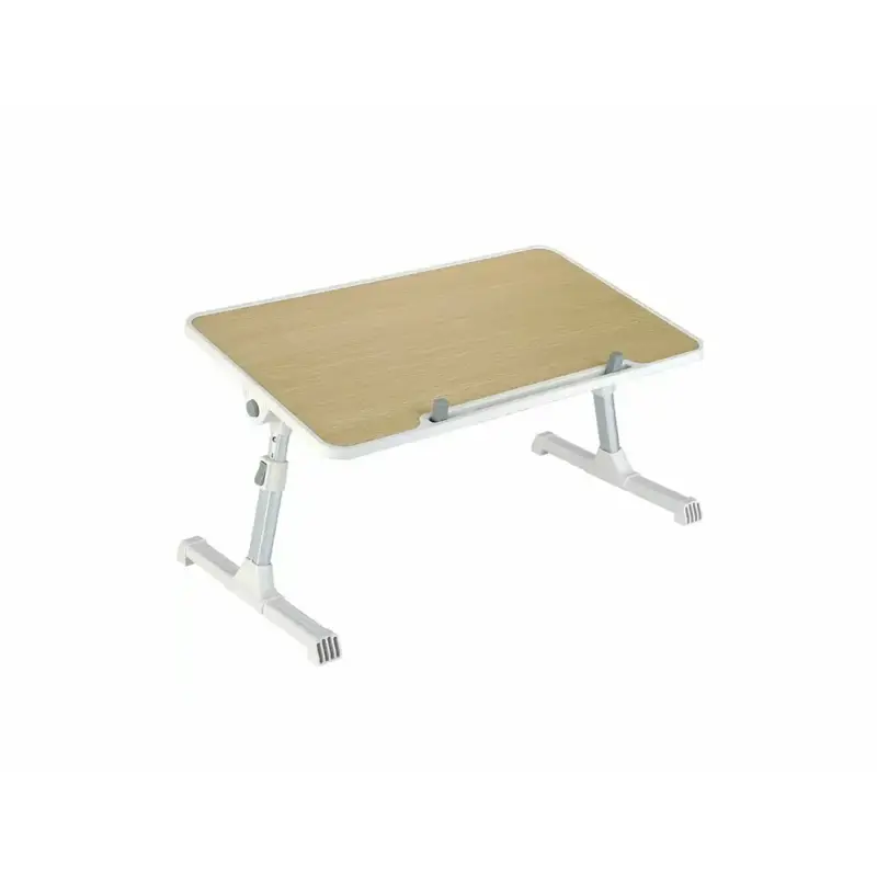 Mesa Plegable Soporte Notebook Base Ajustable Portátil Marrón Claro