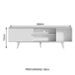 Rack De Tv Madesa Dubai Hasta 65 Pulgadas Blanco