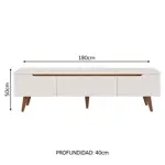 Rack Modular De Tv Madesa Reims Hasta 75 Pulgadas Blanco