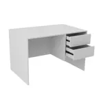 ESCRITORIO DE OFICINA Y HABITACION 2 CAJONES MELAMINA BLANCO
