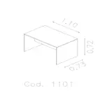 Escritorio de Oficina y Habitación en Melamina Blanco