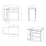 Escritorio o Mesa Extensible con Cajon Helsinki