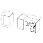 ESCRITORIO PLEGABLE EXTENSIBLE MULTIUSO MESA MANICURA BLANCO