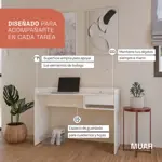 Escritorio Articulado Blanco Moderno Oficina PC 120cm ER120