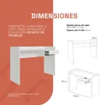 Escritorio Articulado Blanco Moderno Oficina PC 120cm ER120