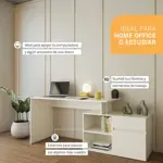 Escritorio Articulado Blanco Moderno Oficina Pc 130cm EA01