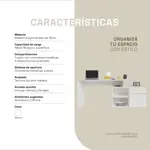 Escritorio Articulado Blanco Moderno Oficina Pc 130cm EA01