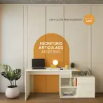 Escritorio Articulado Blanco Moderno Oficina Pc 130cm EA01