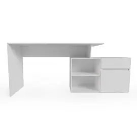 Escritorio Articulado Blanco Moderno Oficina Pc 130Cm Ea01