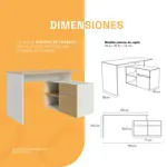 Escritorio Moderno Oficina Con Cajón Articulado Mesa Muar Nórdico