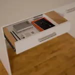 Escritorio Centro Estant paris melamina de 120cm x 78cm x 50cm blanco