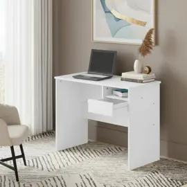 Escritorio Pc 90Cm Blanco Melamina ...