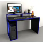 Escritorio Juegos Gamer Mesa Pc Gammer 3047 Xbox Play Negro con Azul
