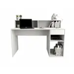 Escritorio Con Repisa 3049 Moderno Oficina Hogar Juvenil Blanco