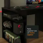 Escritorio Gamer Moderno Para Pc Y Consola Negro Y Rojo