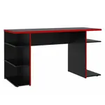 Escritorio Gamer Moderno mesa Para Pc Y Consola 136Cm Negro Y Rojo