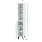 Centro Estant Organizador de Baño Bt2 Color Blanco