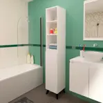Centro Estant Organizador de Baño Bt2 Color Blanco