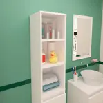 Centro Estant Organizador de Baño Bt2 Color Blanco