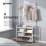 Perchero Organizador Suono Zapatero 4 Niveles Colgador Ropa