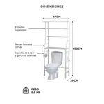 Mueble Organizador Gadnic Sobre Inodoro Baño Tres Estantes