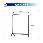 Perchero Movil Metalico Barral Exhibidor Resistente Waggs