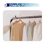 Perchero Movil Metalico Barral Exhibidor Resistente Waggs