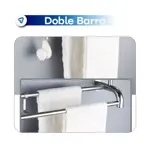 Organizador De Baño Dos Estantes Toallero Acero Inoxidable Waggs