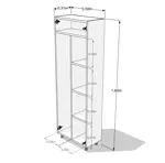 Escobero EMC Organizador 1,80m Blanco