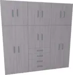 Placard 2 Cuerpos con 12 Puertas 212 Cm 3554 Jacaranda MUEBLES ORLANDI