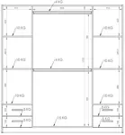 Placard Pac170 - 173cm Ancho, 4 Estantes, 4 Puertas, 4 Cajones, Blanco