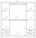 Placard Pac170 - 173cm Ancho, 4 Puertas, 4 Cajones, 4 Estantes, Blanco
