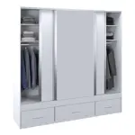 Vestidor 3 puertas 220 x 220 cm Interior 3 Cajones  CODIGO 5311 BLA