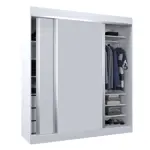 Placard Vestidor 2 Puertas Corredizas 180X200  CODIGO 504 BLA