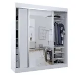 Placard Vestidor 2 Puertas Corredizas con Espejo 180X200  CODIGO 506 BLA