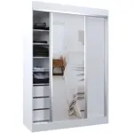 Placard Vestidor 2 Puertas Corredizas con Espejo 140X200  CODIGO 521 BLA