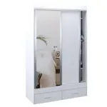 Vestidor 2 Puertas 140 x 220 cm con 1 Puerta espejo  CODIGO 523 BLA