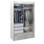 Vestidor 2 Puertas 140 x 220 cm con 1 Puerta espejo  CODIGO 523 BLA