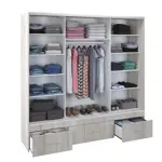 Vestidor 3 Puertas 1 Puerta con Espejo 220 x 220 cm  CODIGO 530 BLA