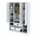 Ropero Placard De Melamina 4 Puertas Centro Estant Libe40bl