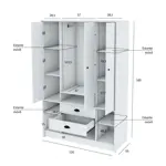 Ropero Placard De Melamina 4 Puertas Centro Estant Libe40bl