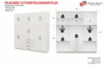 PLACARD DAKAR PLUS 12 PUERTAS - BLANCO                      