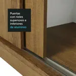 Placard Madesa Reno  205x180 Cm 3 Puertas Corredizas 1 Espejo 4 Cajones