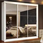 Placard Madesa 3 Puertas Corredizas Con Espejos 170x205x51 B