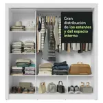 Placard Madesa Nobre Ropero Con 3 Puertas Corredizas 1 Espejo 170x205x51