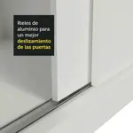 Placard Madesa Puertas Corredizas Con Espejos 119x183 Blanco