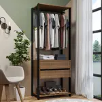 Placard Vestidor Valencia Módulo Abierto 2 Cajones 70 Cm Madesa