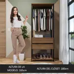 Placard Vestidor Valencia Módulo Abierto 2 Cajones 70 Cm Madesa